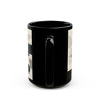Modern Geometric Black Mug. Custom Name 11oz/15oz. 04