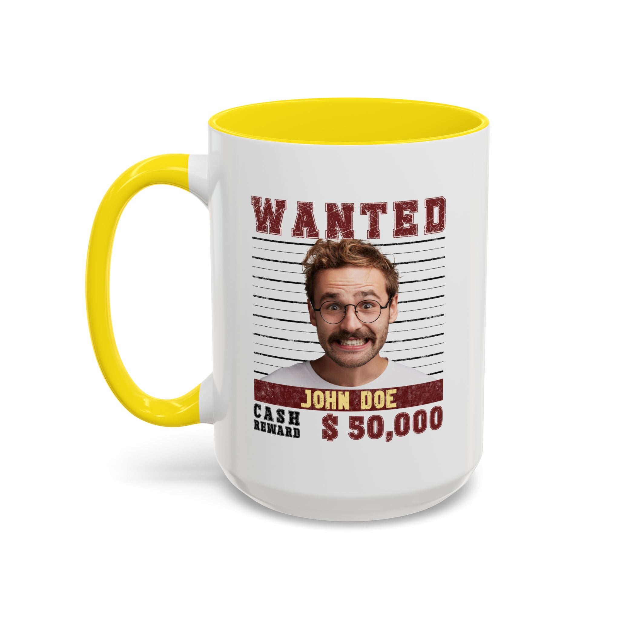 Wanted Poster Custom Photo Mug – Funny Personalized Coffee Cup (Color)