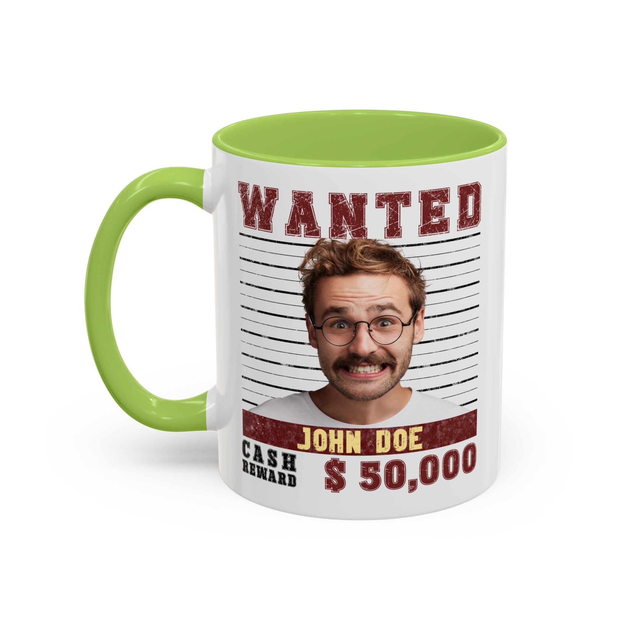 Wanted Poster Custom Photo Mug – Funny Personalized Coffee Cup (Color)