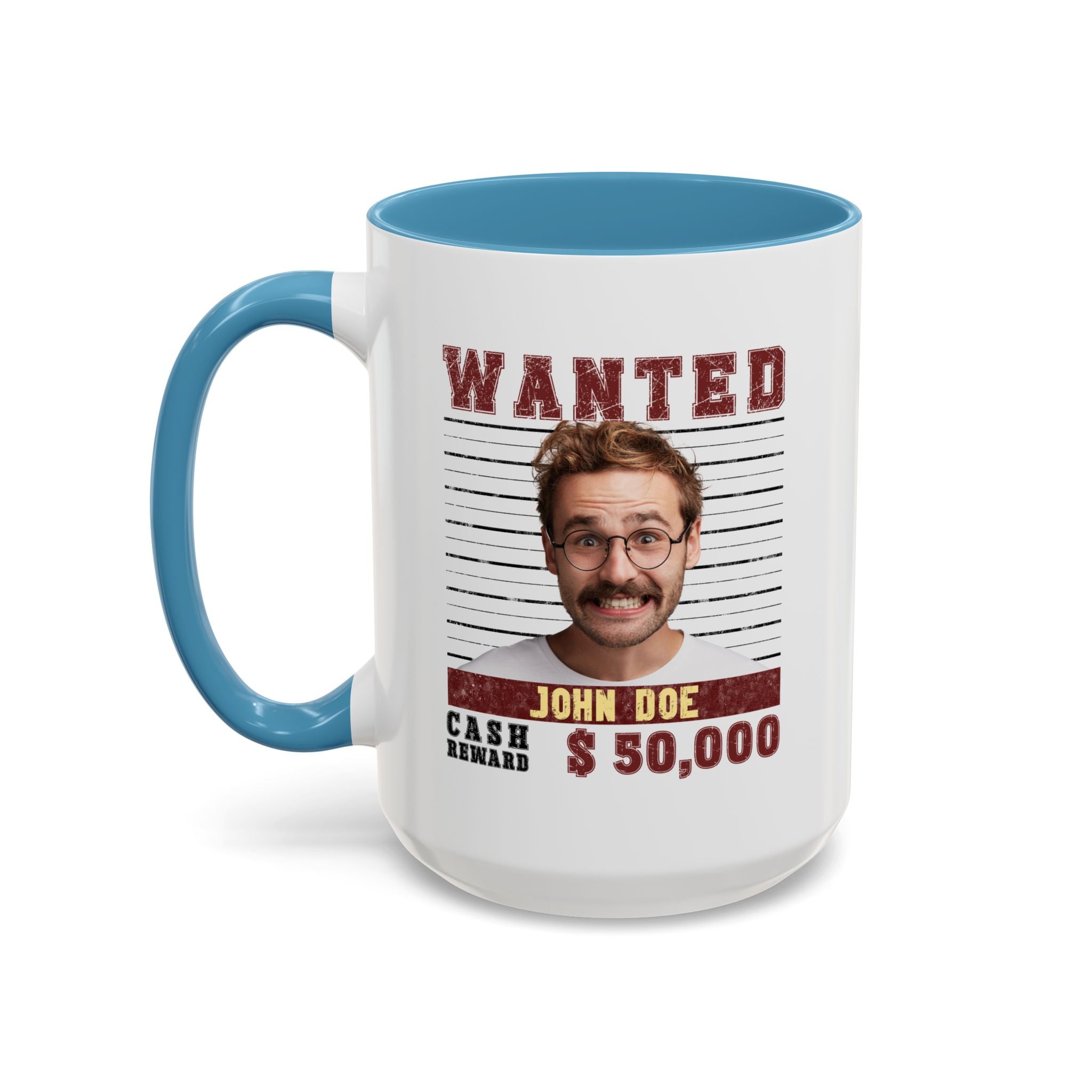 Wanted Poster Custom Photo Mug – Funny Personalized Coffee Cup (Color)