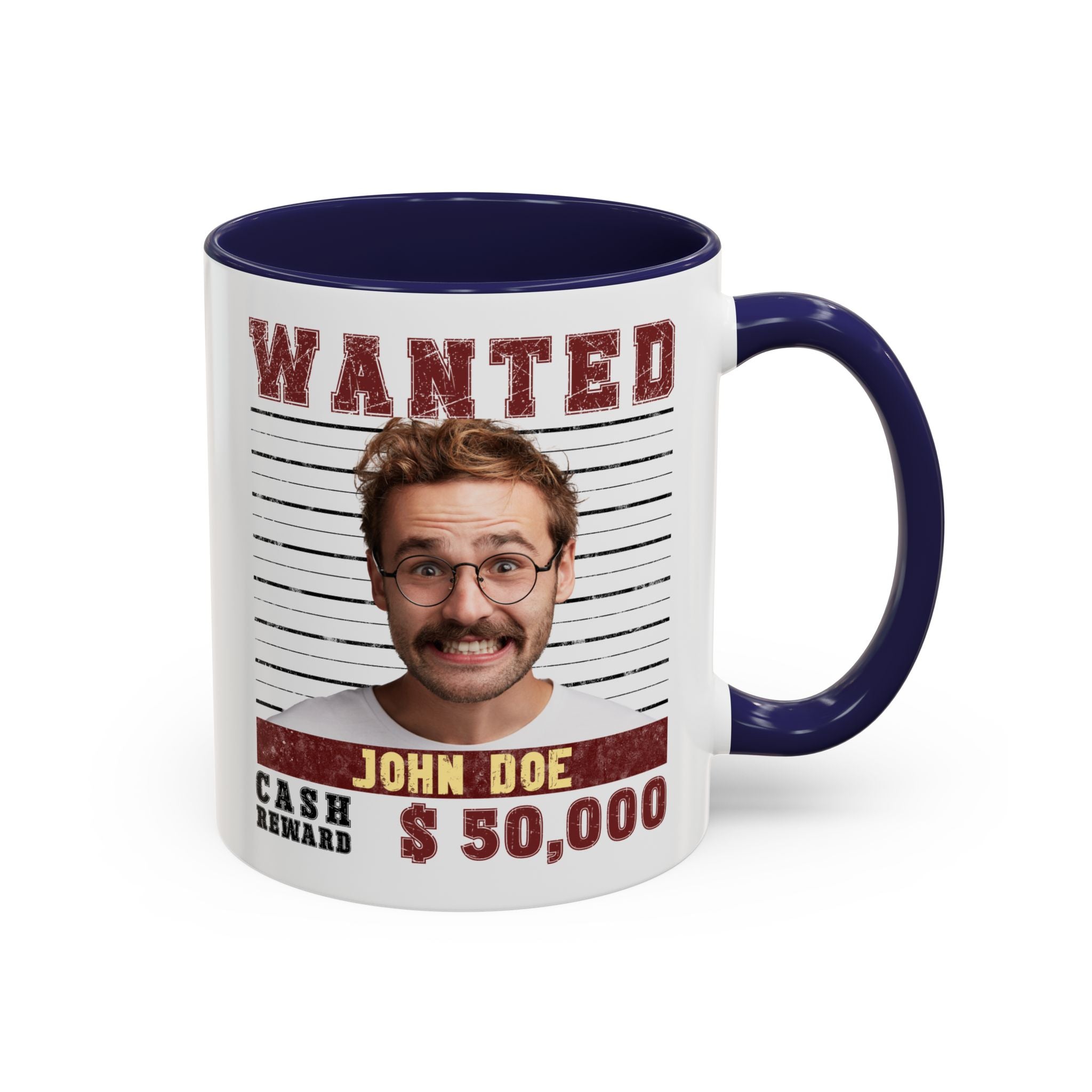 Wanted Poster Custom Photo Mug – Funny Personalized Coffee Cup (Color)