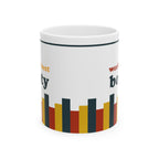 Retro Stripe Ceramic Mug – 'World's Best - Custom Name' Mug (11oz & 15oz) - 05