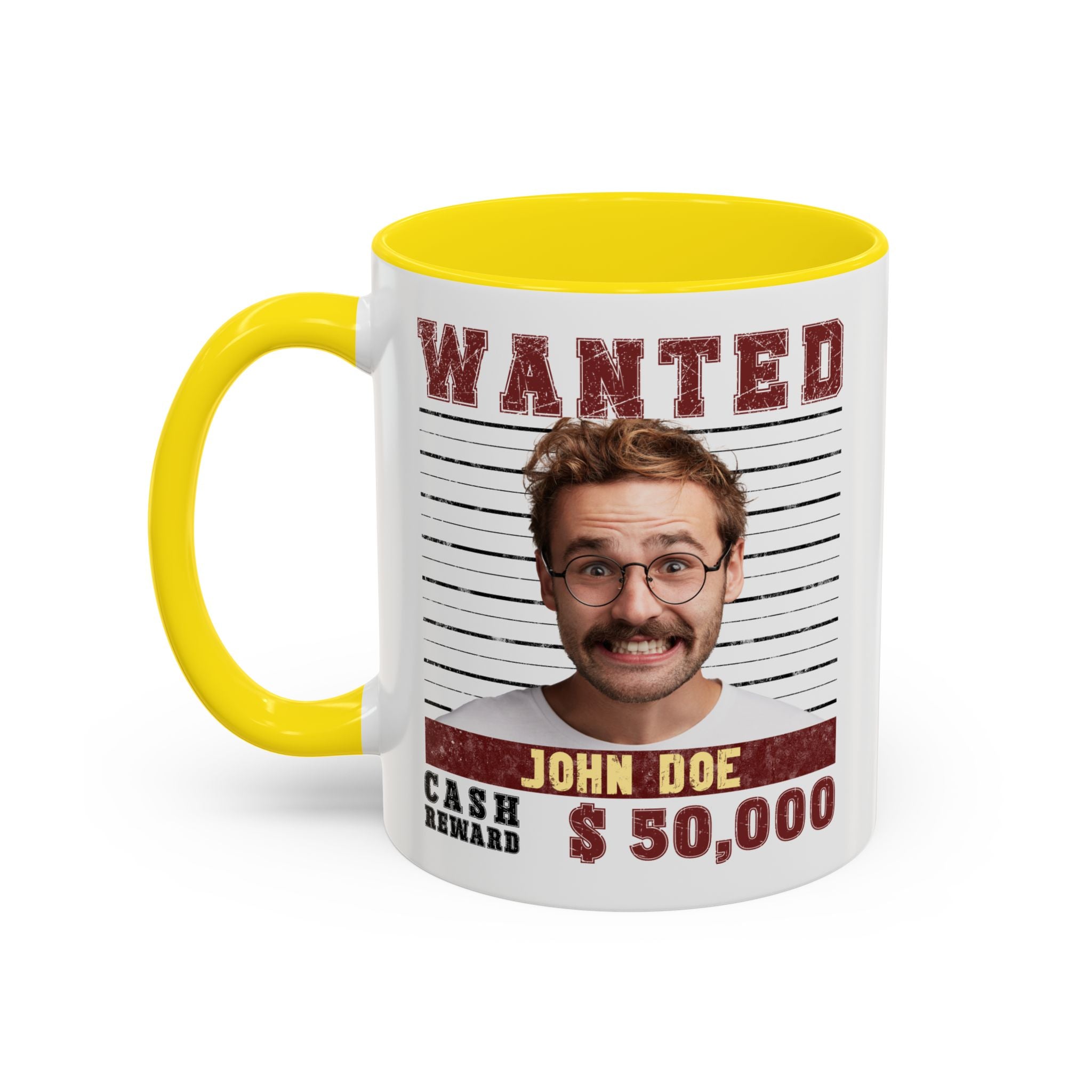 Wanted Poster Custom Photo Mug – Funny Personalized Coffee Cup (Color)
