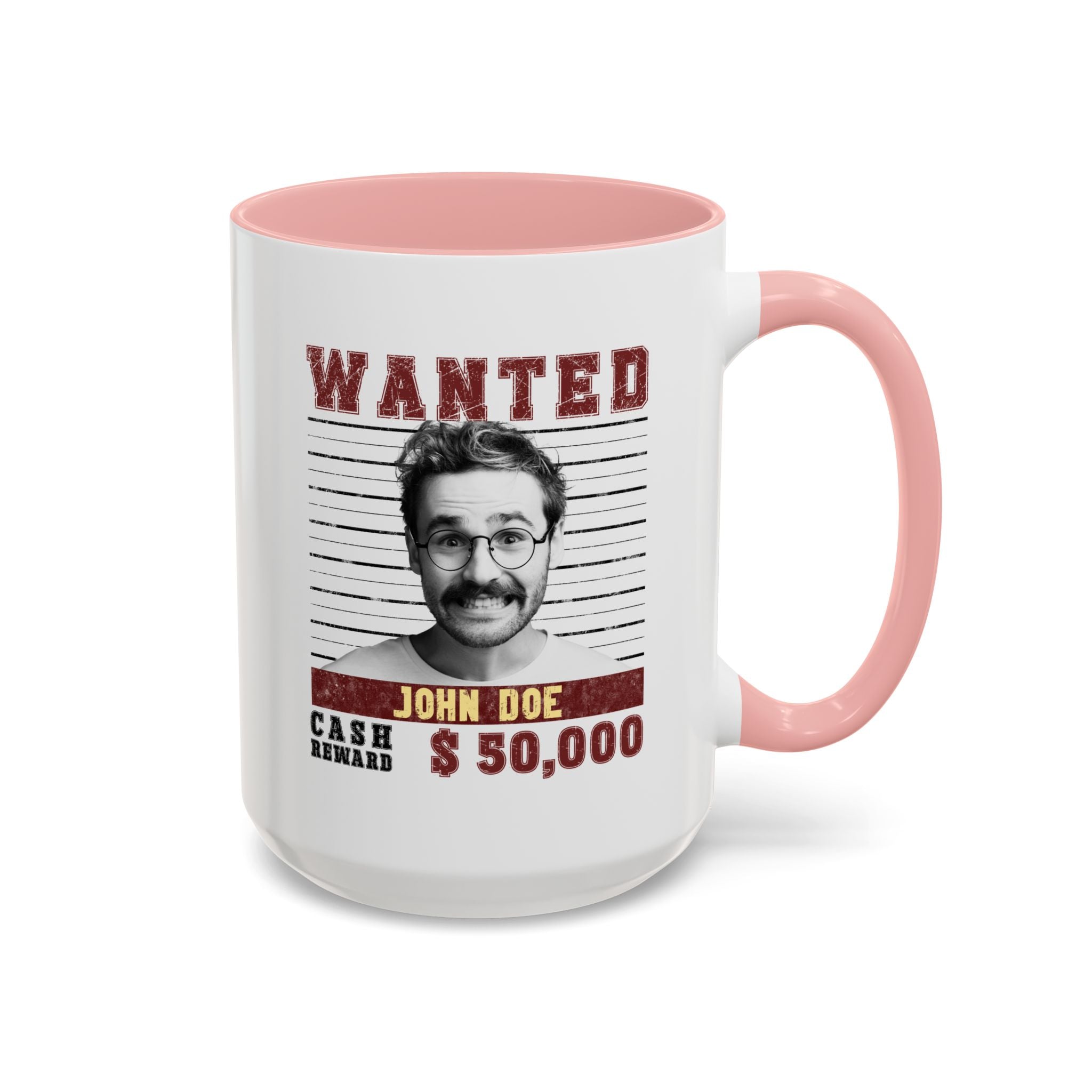Wanted Poster Custom Photo Mug – Funny Personalized Coffee Cup (B&W)