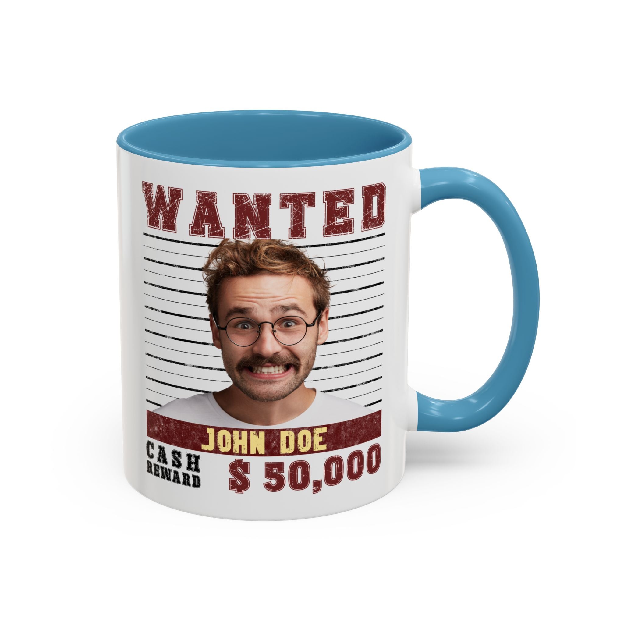 Wanted Poster Custom Photo Mug – Funny Personalized Coffee Cup (Color)
