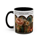 Personalized Floral Stained-Glass Ceramic Mug (11/15 oz) - 04