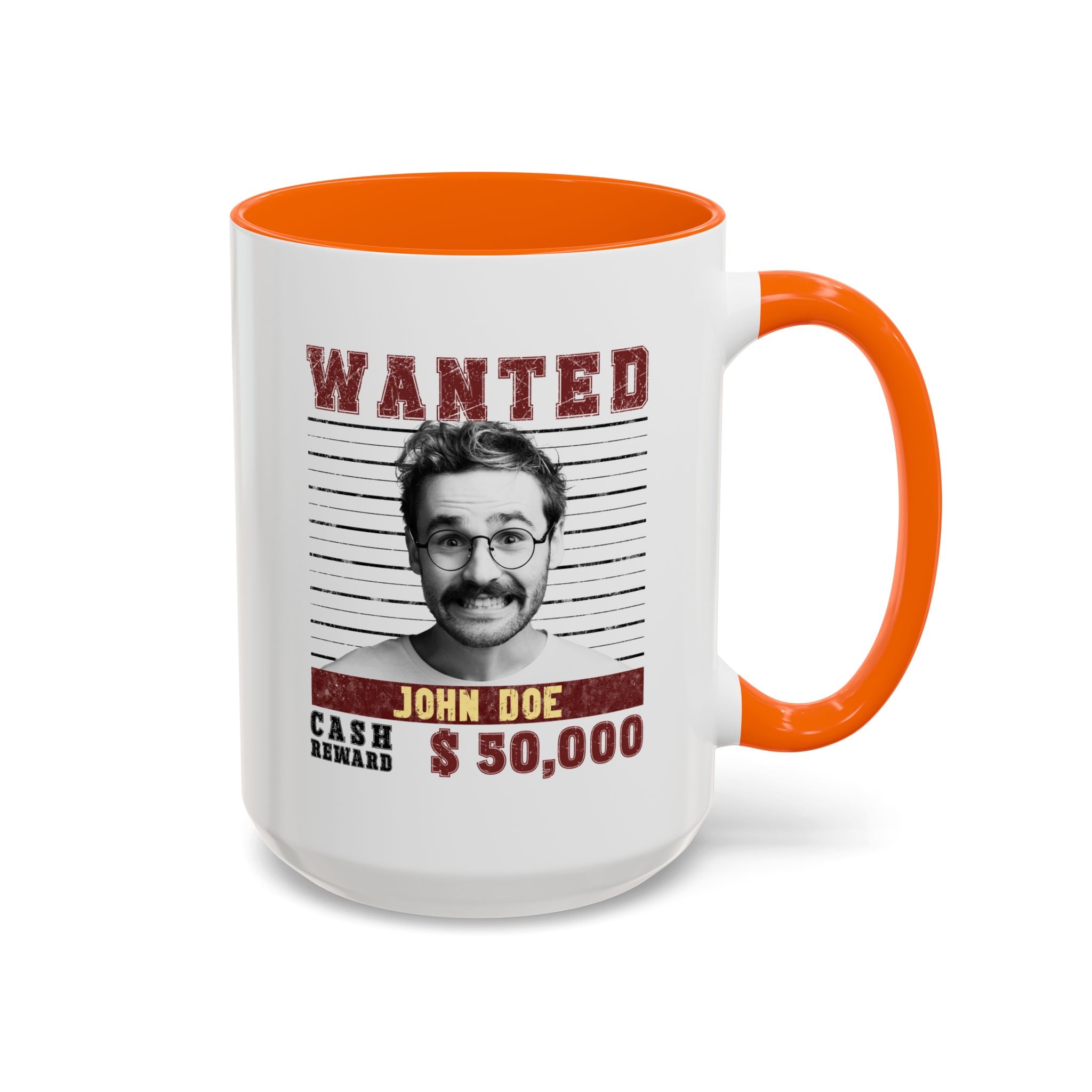 Wanted Poster Custom Photo Mug – Funny Personalized Coffee Cup (B&W)