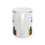 Retro Stripe Ceramic Mug – 'World's Best - Custom Name' Mug (11oz & 15oz) - 05