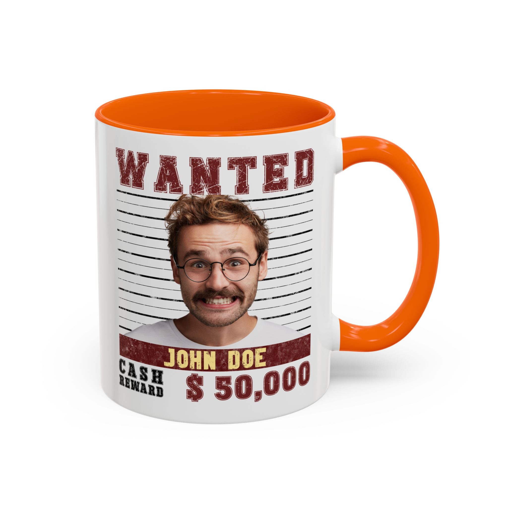 Wanted Poster Custom Photo Mug – Funny Personalized Coffee Cup (Color)