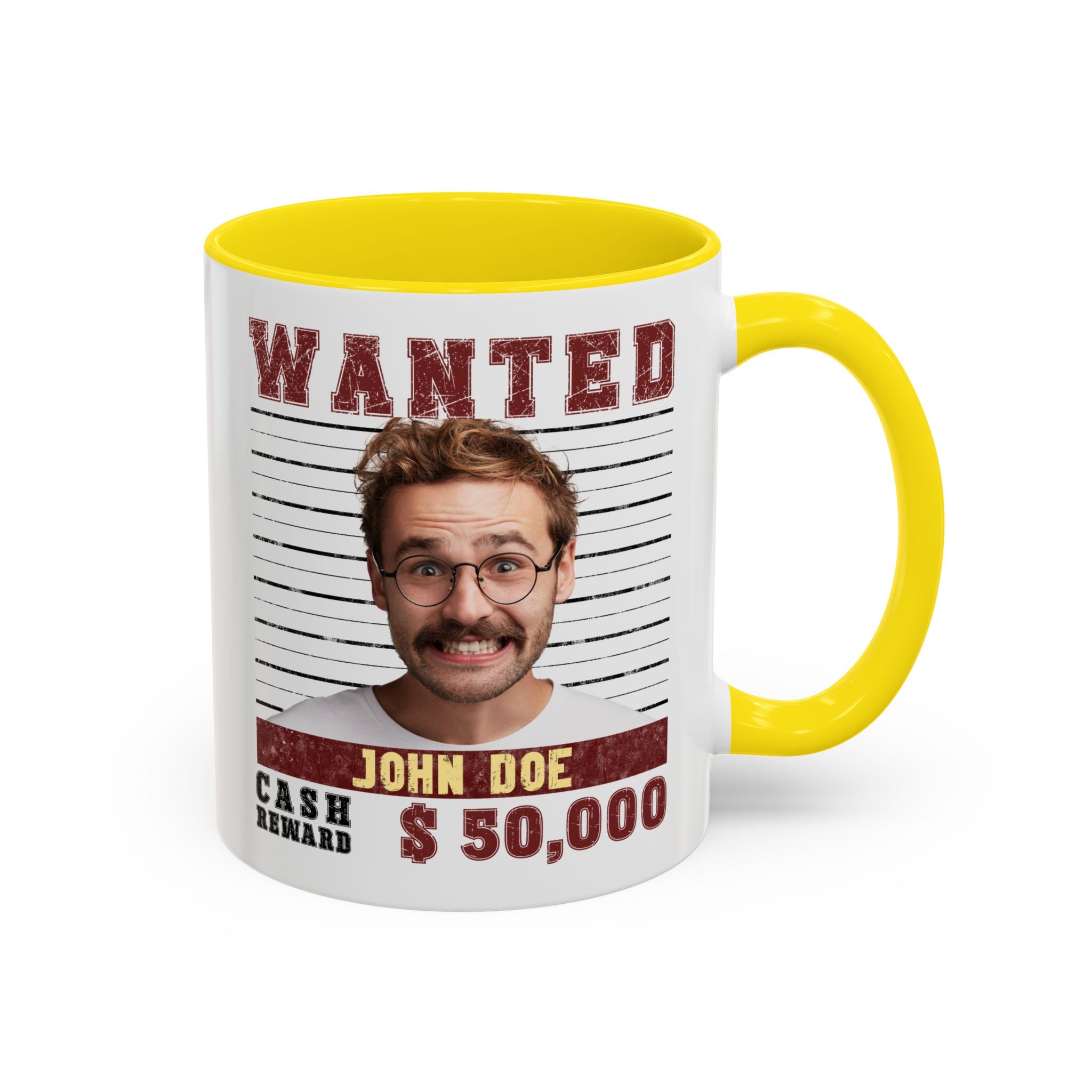Wanted Poster Custom Photo Mug – Funny Personalized Coffee Cup (Color)