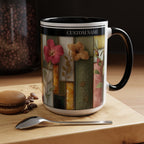 Personalized Floral Stained-Glass Ceramic Mug (11/15 oz) - 05