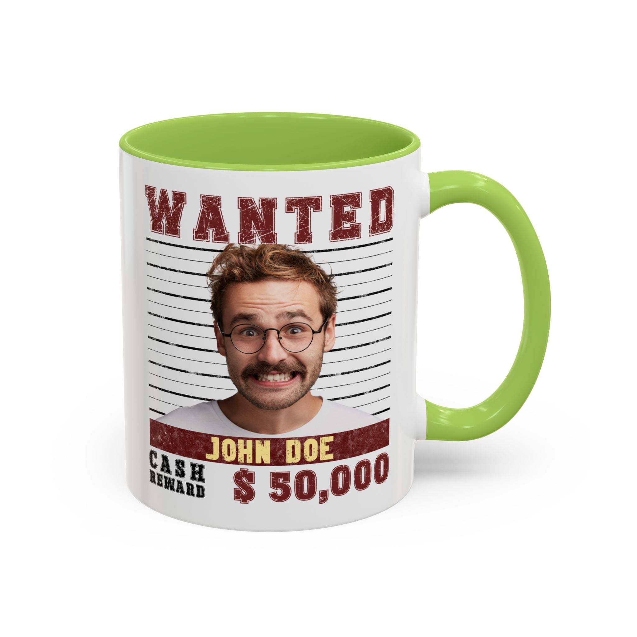 Wanted Poster Custom Photo Mug – Funny Personalized Coffee Cup (Color)