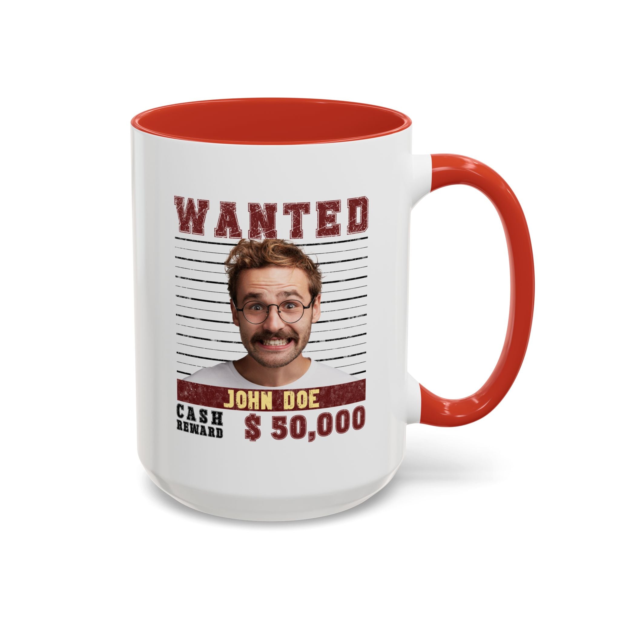 Wanted Poster Custom Photo Mug – Funny Personalized Coffee Cup (Color)