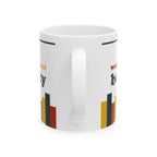 Retro Stripe Ceramic Mug – 'World's Best - Custom Name' Mug (11oz & 15oz) - 05