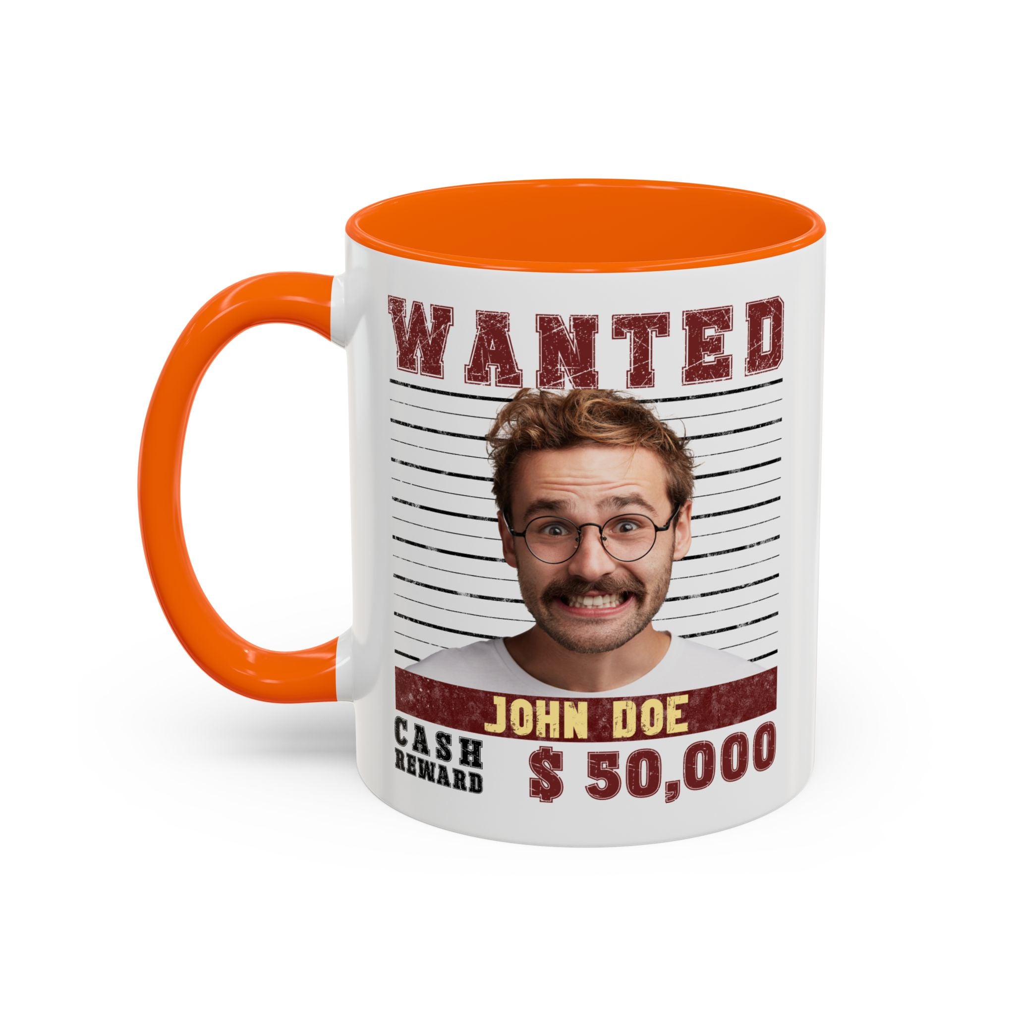 Wanted Poster Custom Photo Mug – Funny Personalized Coffee Cup (Color)