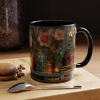 Personalized Floral Apothecary Ceramic Mug (11/15 oz) - 02