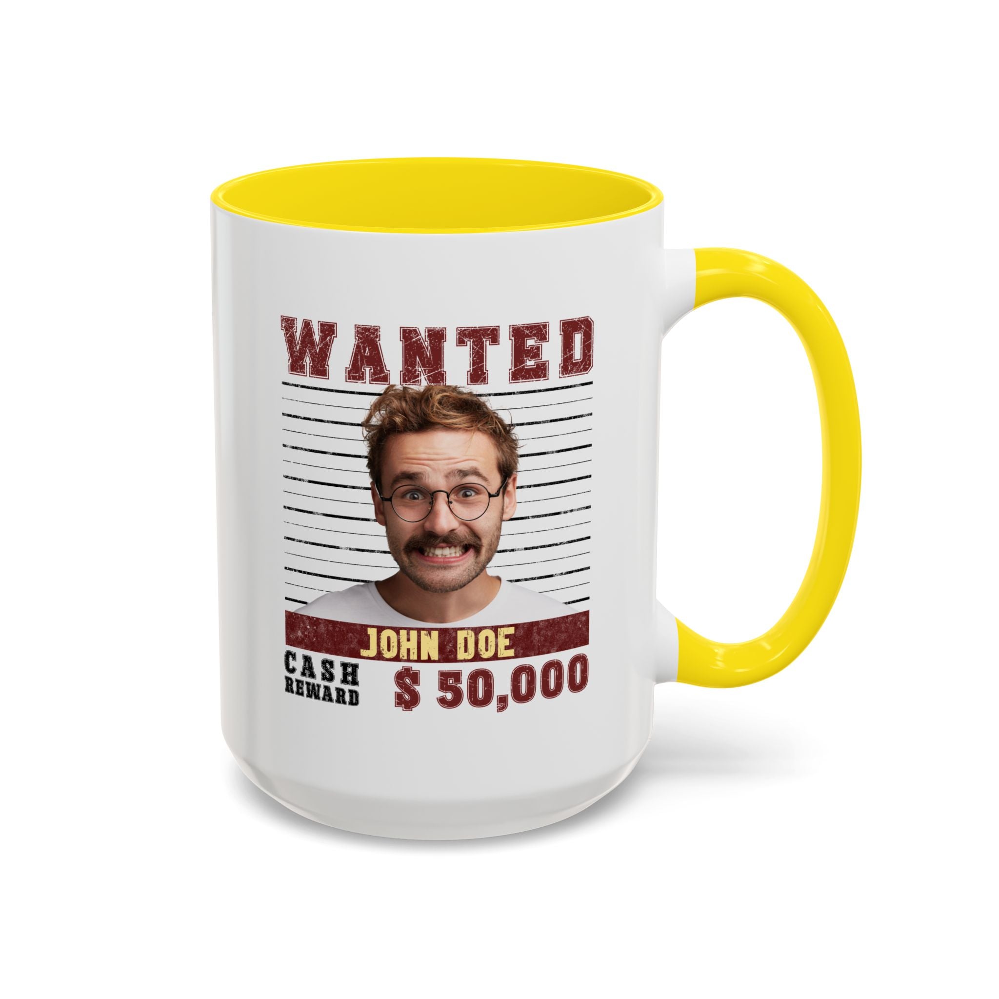 Wanted Poster Custom Photo Mug – Funny Personalized Coffee Cup (Color)