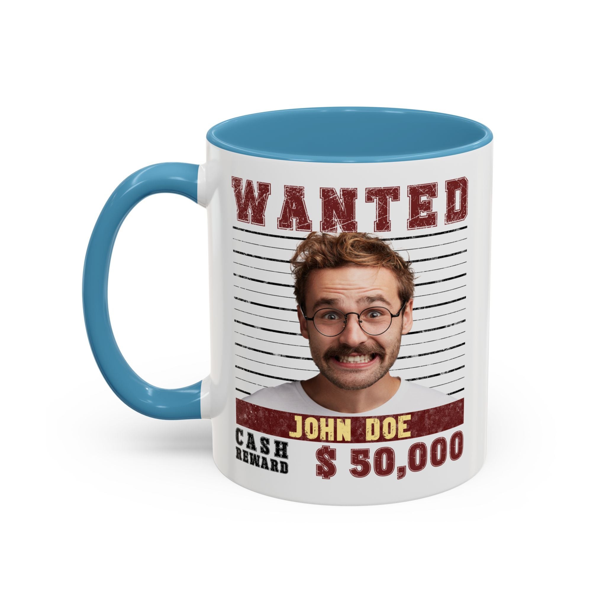 Wanted Poster Custom Photo Mug – Funny Personalized Coffee Cup (Color)