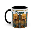 Personalized Floral Stained-Glass Ceramic Mug (11/15 oz) - 01