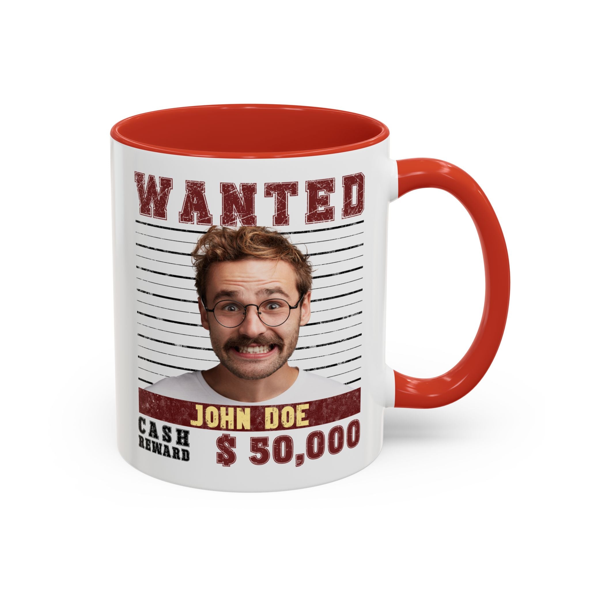 Wanted Poster Custom Photo Mug – Funny Personalized Coffee Cup (Color)
