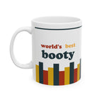 Retro Stripe Ceramic Mug – 'World's Best - Custom Name' Mug (11oz & 15oz) - 05