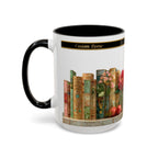 Floral Vintage Books Accent Coffee Mug — Personalized Name Option (11/15 oz) - 02