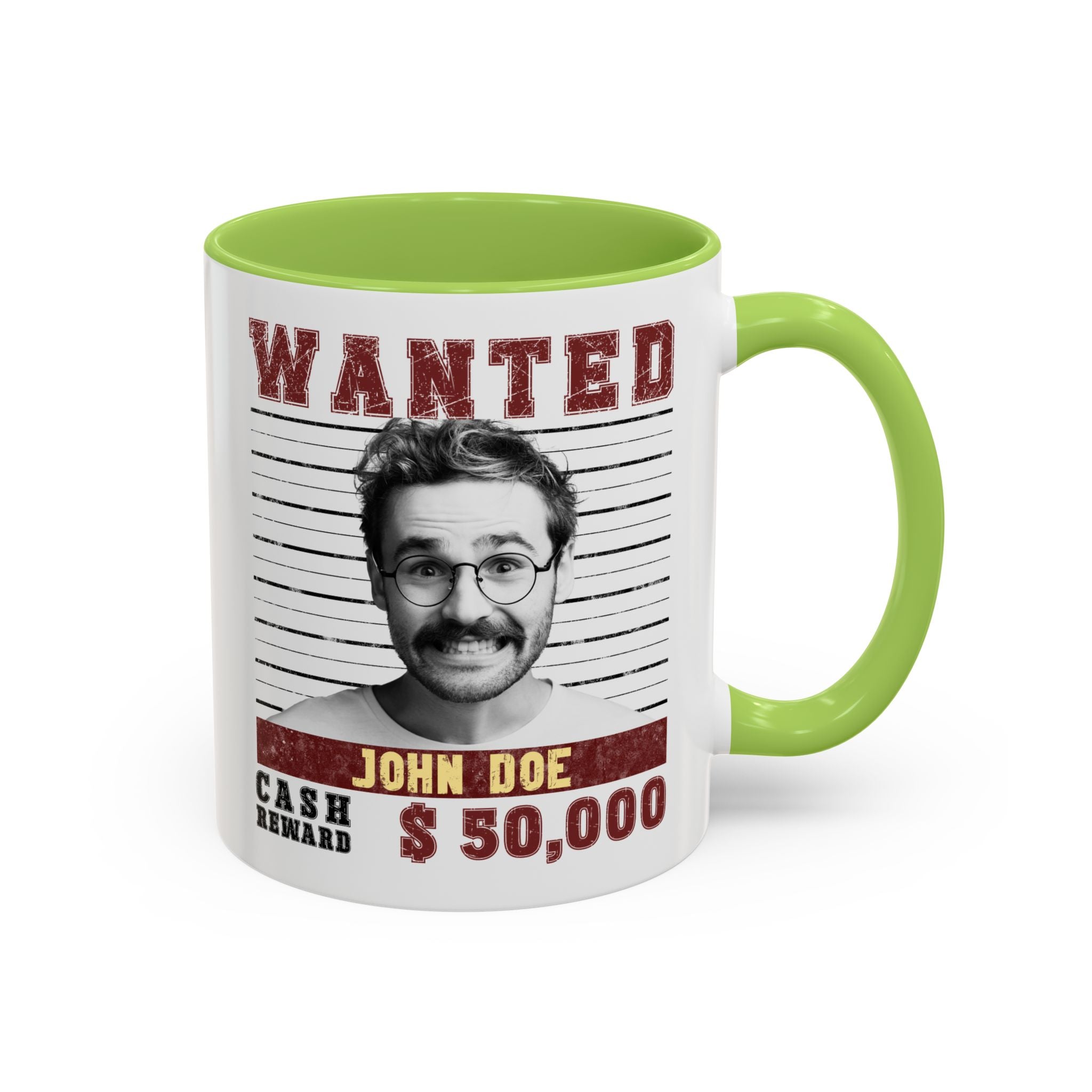 Wanted Poster Custom Photo Mug – Funny Personalized Coffee Cup (B&W)