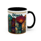 Personalized Floral Stained-Glass Ceramic Mug (11/15 oz) - 01