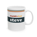 Retro Stripe Ceramic Mug – 'World's Best - Custom Name' Mug (11oz & 15oz) - 04