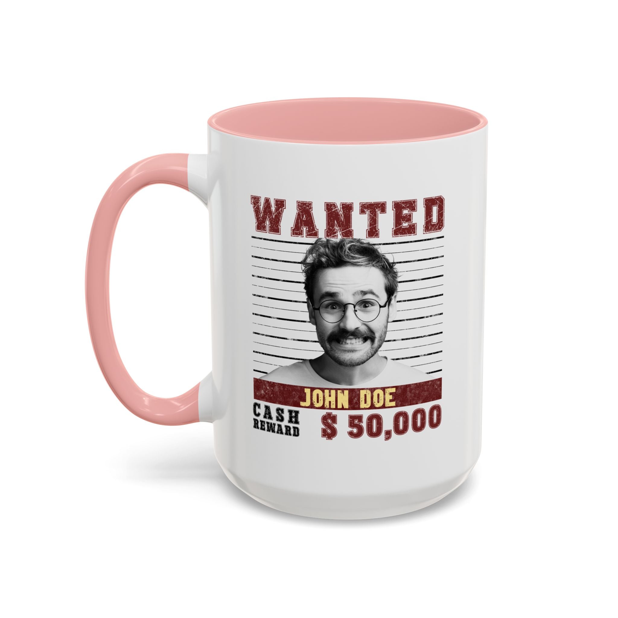 Wanted Poster Custom Photo Mug – Funny Personalized Coffee Cup (B&W)