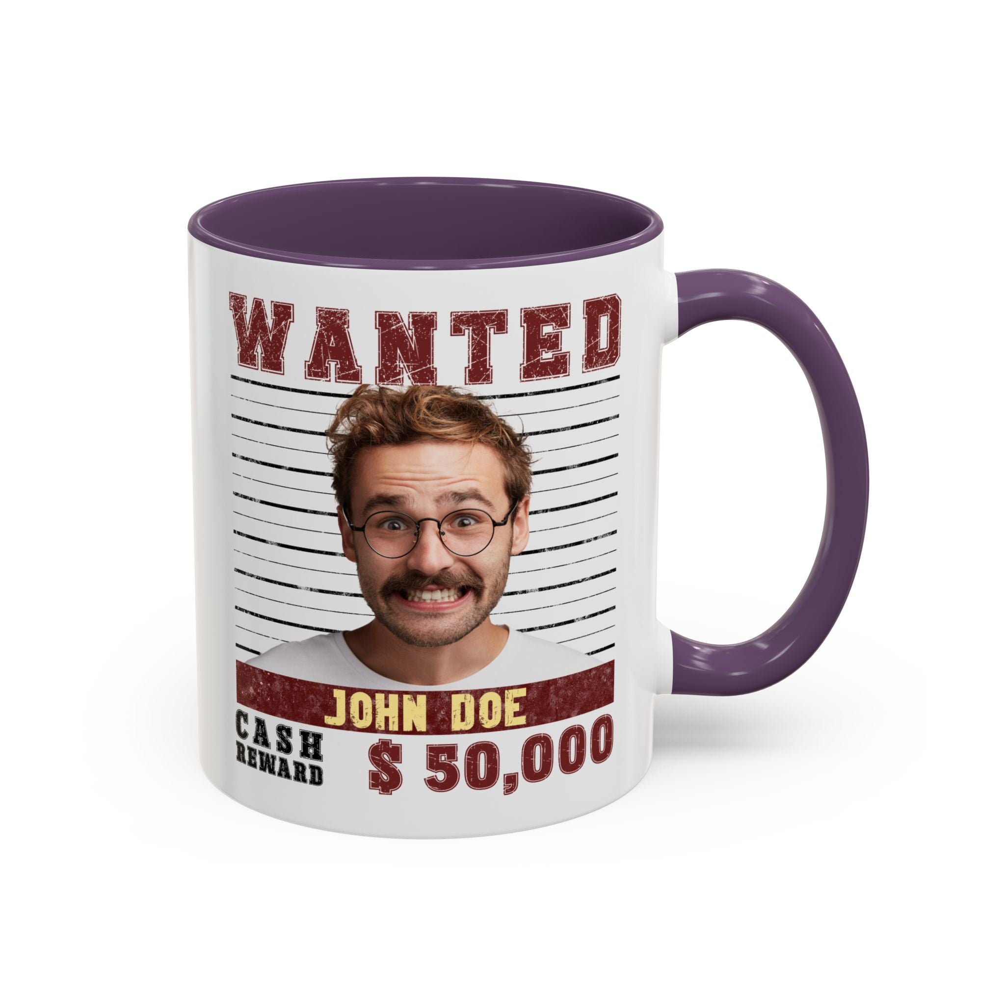 Wanted Poster Custom Photo Mug – Funny Personalized Coffee Cup (Color)