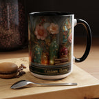 Personalized Floral Apothecary Ceramic Mug (11/15 oz) - 02