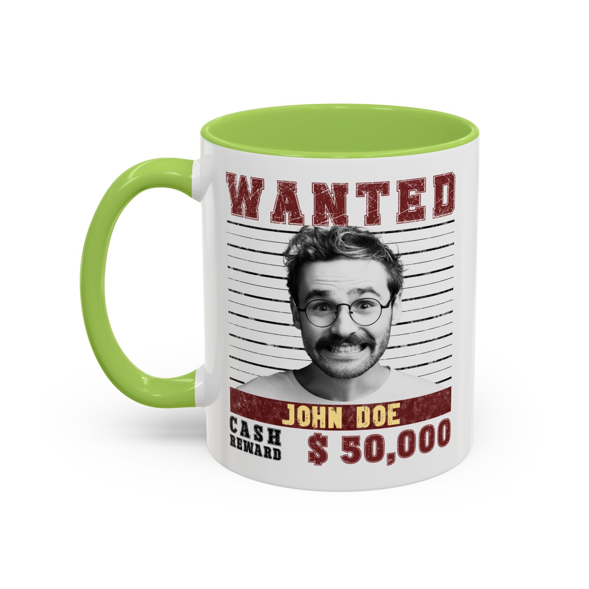 Wanted Poster Custom Photo Mug – Funny Personalized Coffee Cup (B&W)