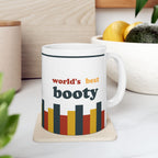 Retro Stripe Ceramic Mug – 'World's Best - Custom Name' Mug (11oz & 15oz) - 05