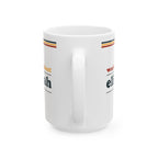 Retro Stripe Ceramic Mug – 'World's Best - Custom Name' Mug (11oz & 15oz) - 01