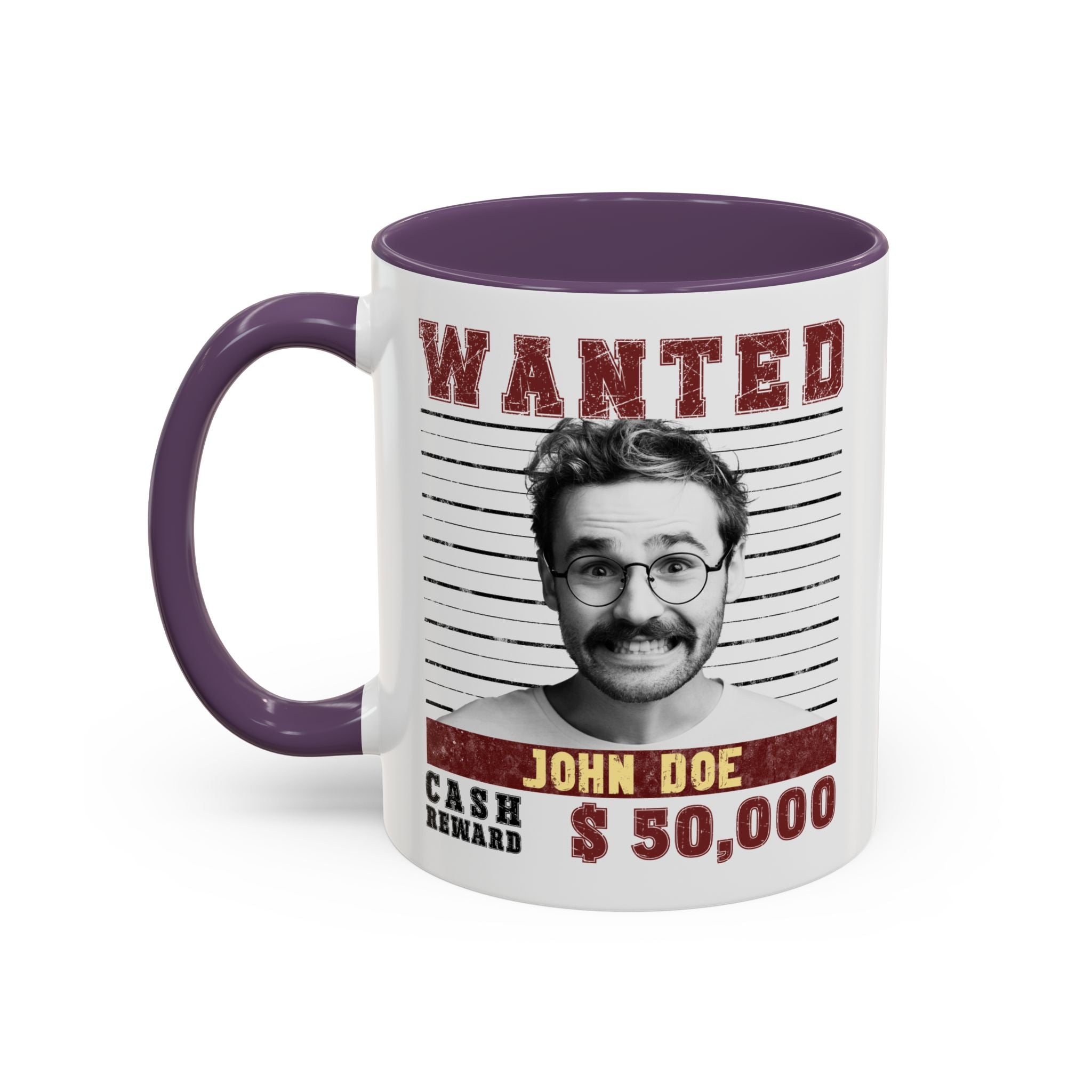 Wanted Poster Custom Photo Mug – Funny Personalized Coffee Cup (B&W)