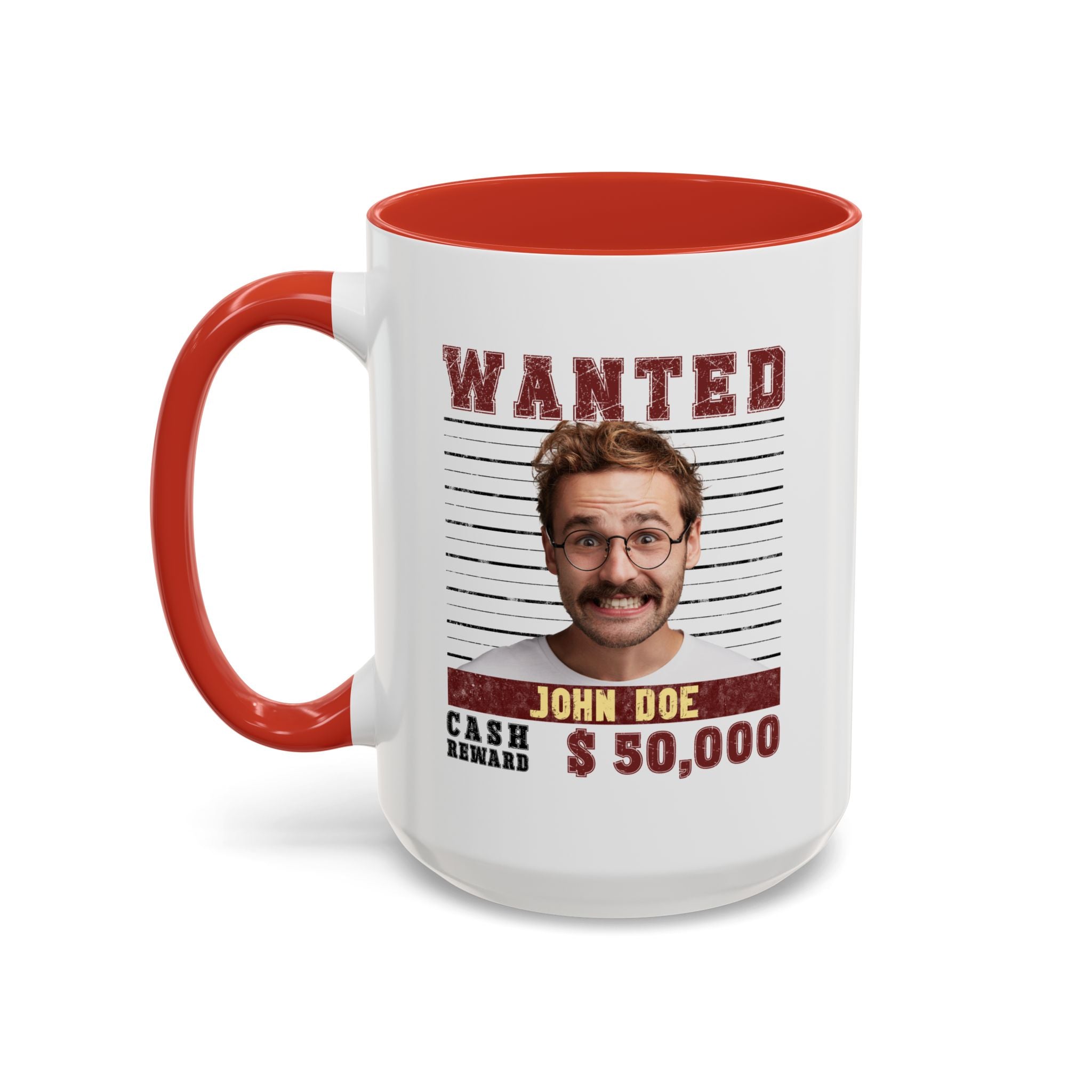 Wanted Poster Custom Photo Mug – Funny Personalized Coffee Cup (Color)