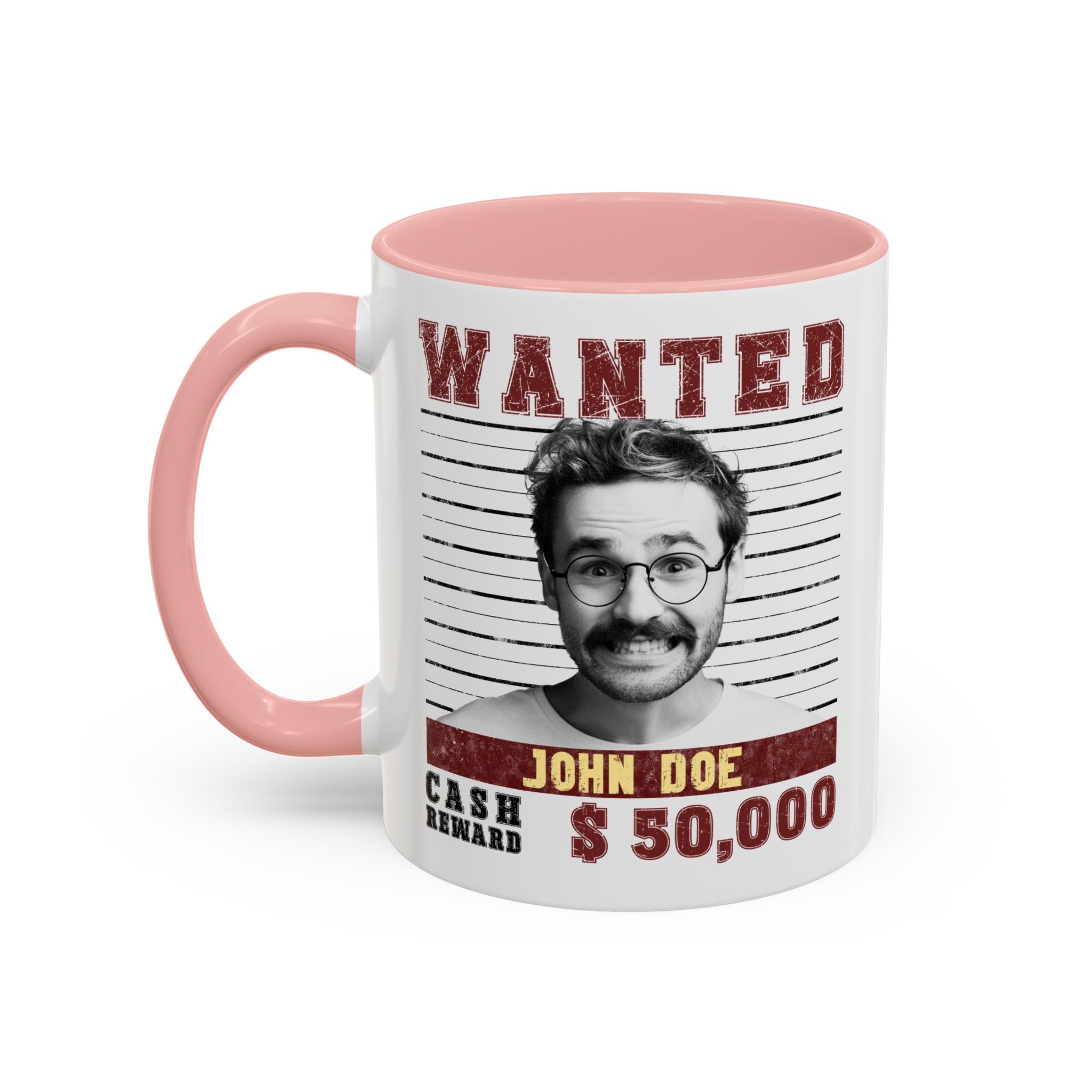 Wanted Poster Custom Photo Mug – Funny Personalized Coffee Cup (B&W)
