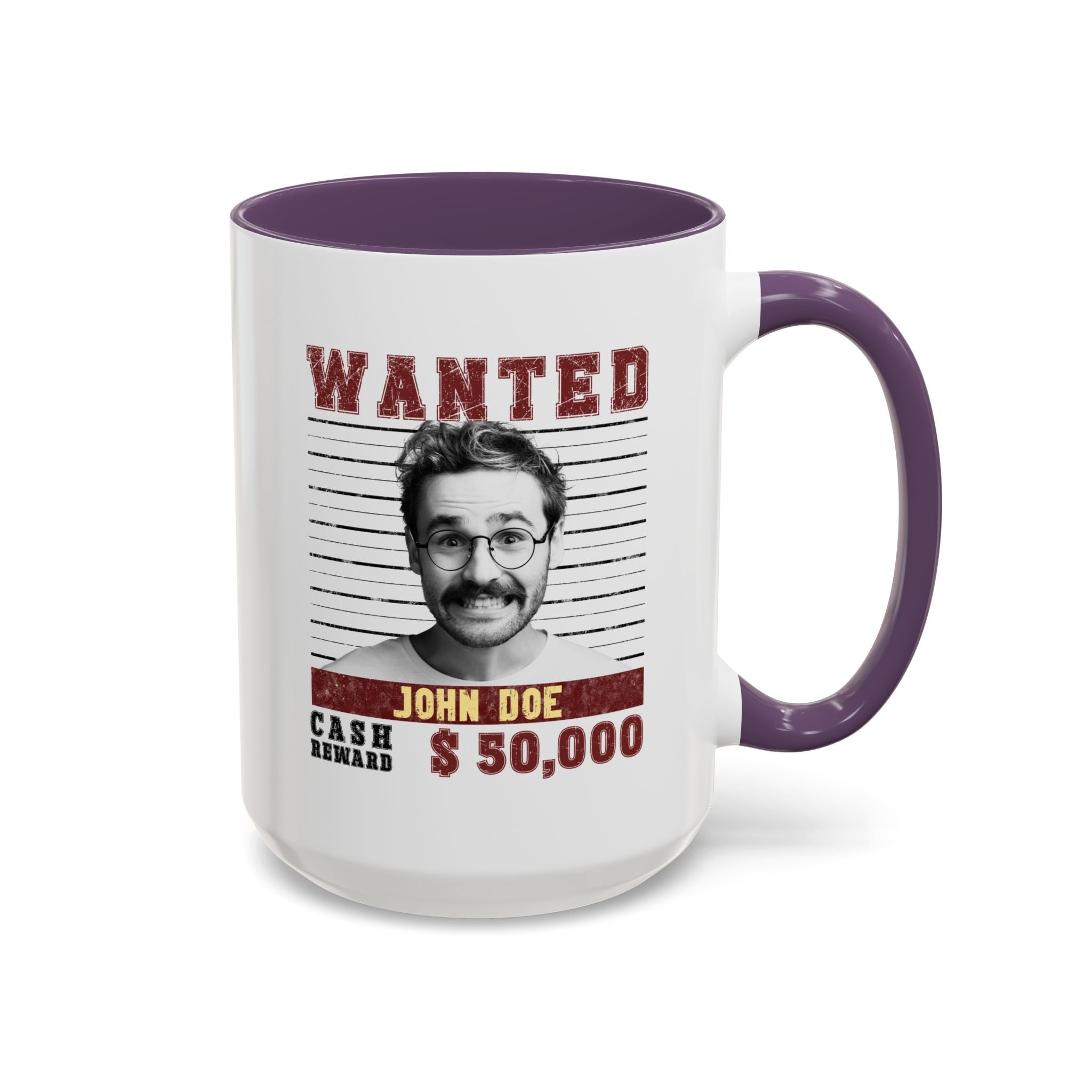 Wanted Poster Custom Photo Mug – Funny Personalized Coffee Cup (B&W)