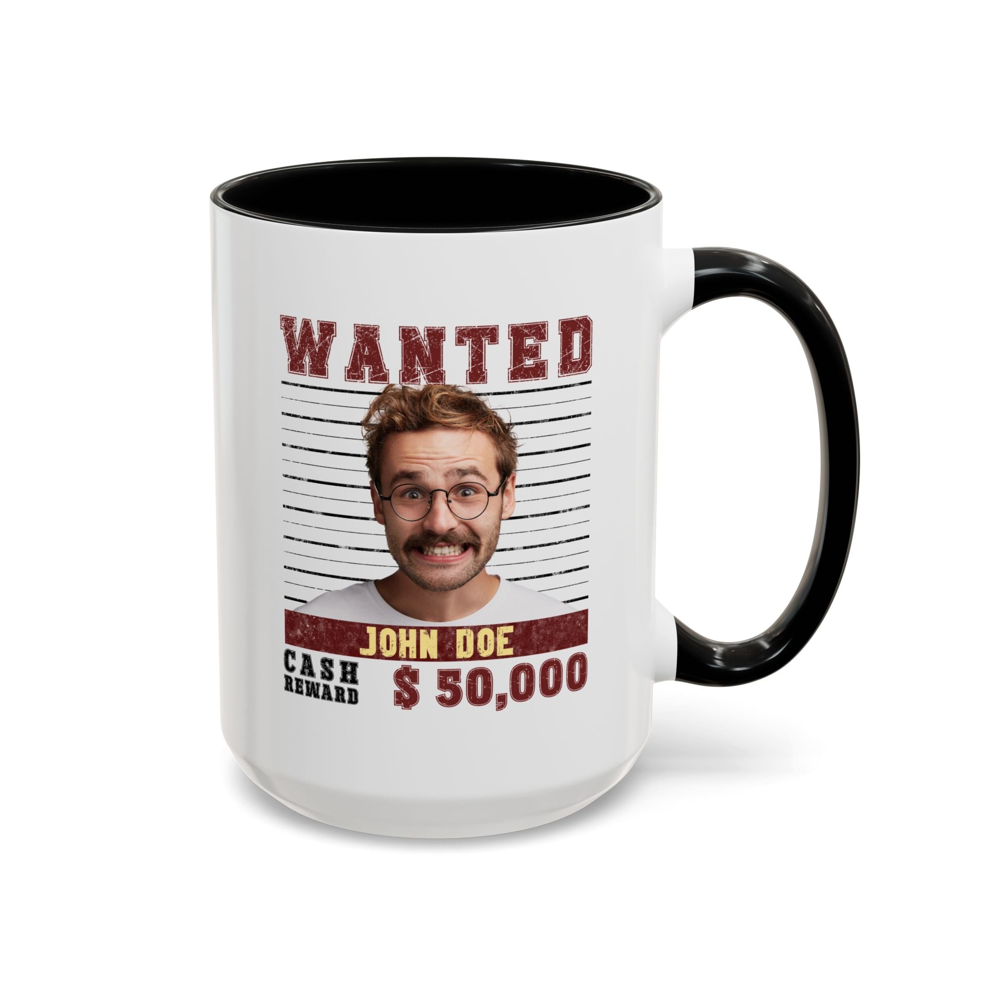 Wanted Poster Custom Photo Mug – Funny Personalized Coffee Cup (Color)