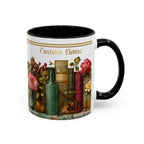Floral Vintage Books Accent Coffee Mug — Personalized Name Option (11/15 oz) - 01